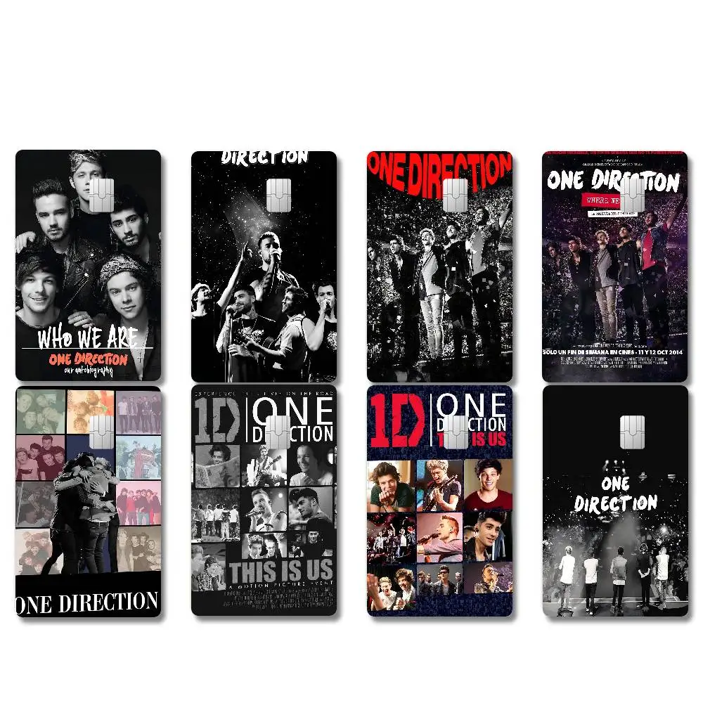 Band One D-Direction Anime 4 Stück 1 Set Folien-Aufkleber für Bank-, Kredit- und Debitkarten