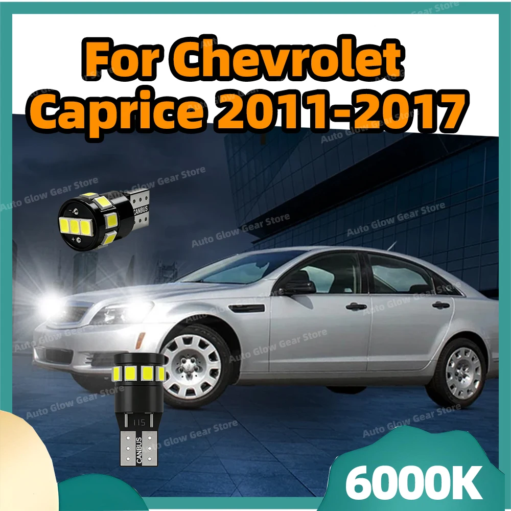2x Bombillas LED T10 W5W para Chevrolet Chevy Caprice 2011 2012-2017, Luces de Posición Laterales, Luces de Señalización, Luces de Ancho de 12V