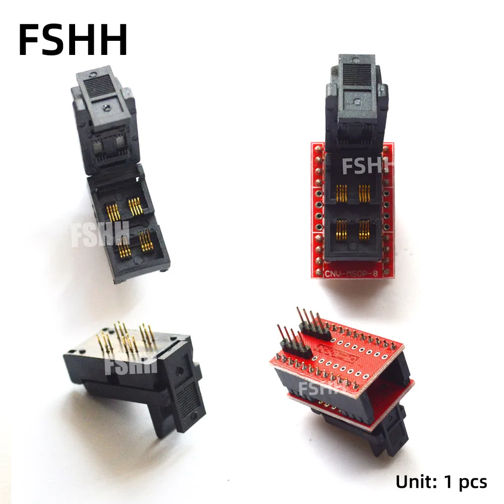 

Clamshell MSOP8 to DIP8 adapter CNV-MSOP-8 programmer adapter MSOP8 ic test socket Pitch 0.65mm