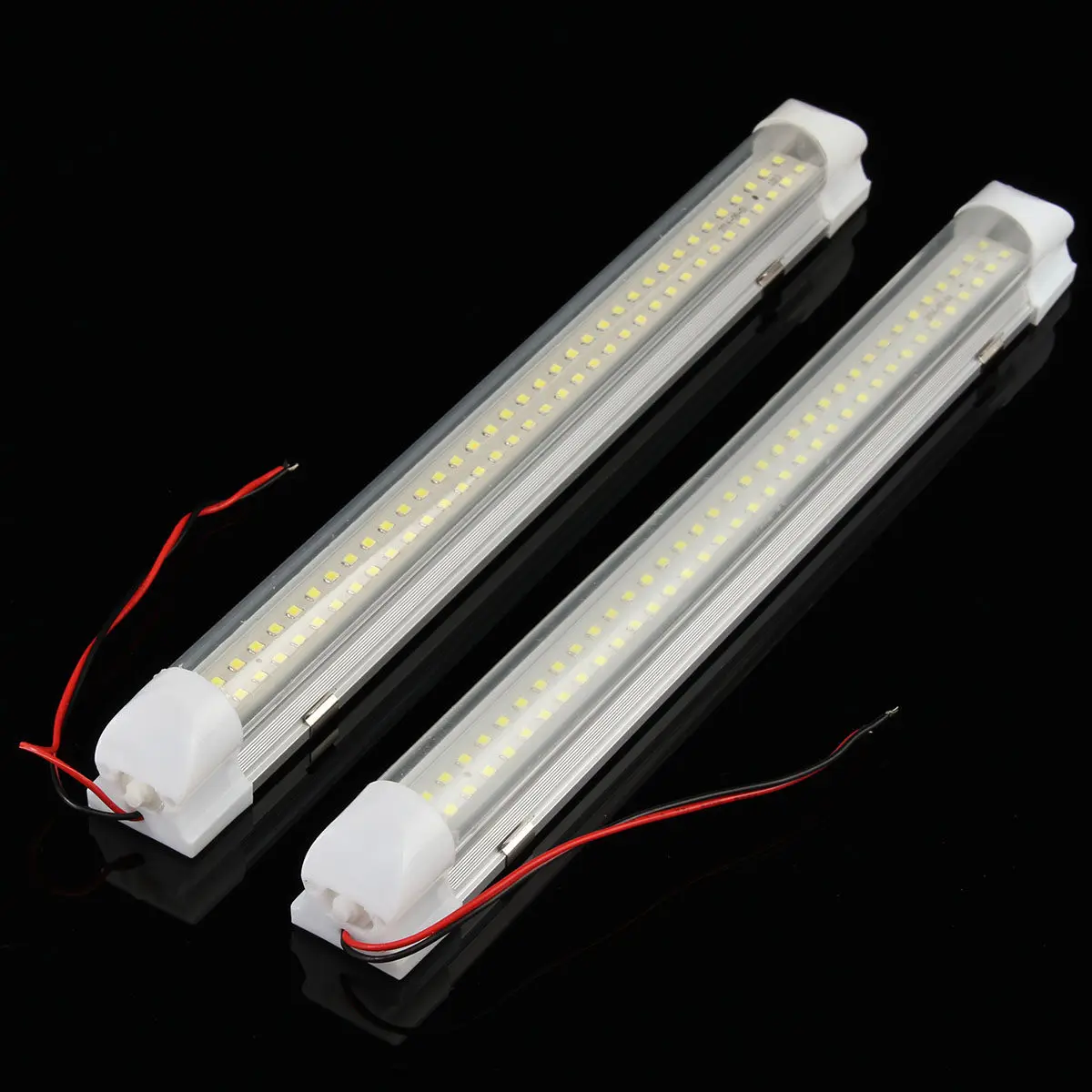 

2Pcs 12V 72 LED Car Interior Lights Bar Bright Low Power Consumption Stable Performance for Rv Cab Lorry Boat Cabinet Closet Use