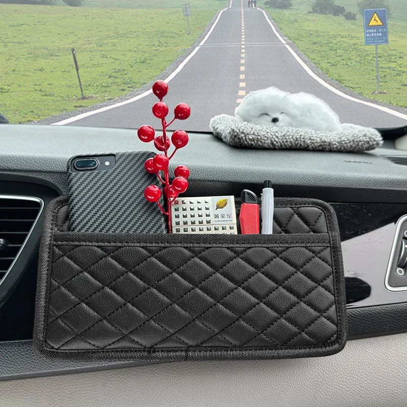 Multifunction Car Organizers Pocket Bags Universal Stowing Tidying Car Seat Back Storage Bag for Cards Phone Key Sticky Pouch