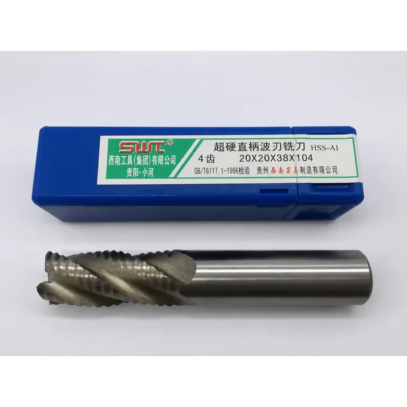 1PCS 4flute HSS-Al Dia 6/8/10/12/14/16/18/20/22/25/28/30/32mm end wave edge milling cutter Roughing cutter CNC high speed