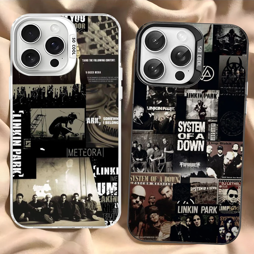 Band L-Linkin Cool P-Park Phone Case For IPhone 16 15 14 13 12 11 Pro Max X XR XSMAX 8 7 Plus Matte Shockproof Back Cover