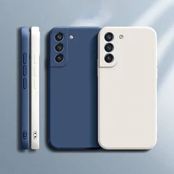 Soft Case for Samsung Galaxy S21 Plus FE S21+ S21Plus S21FE Ultra 5G Contracted Pure Color Liquid Silicone Shockproof Back Cover