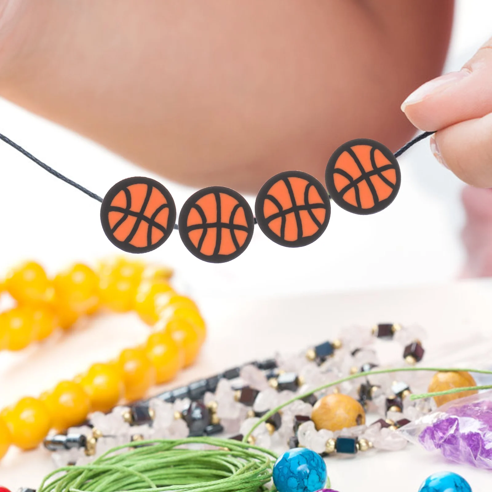 

100pcs Polymer Clay Beads for Necklace Bracelet Making DIY Craft Materials Soft Spacer Balls Jewelry Supplies Loose Beads