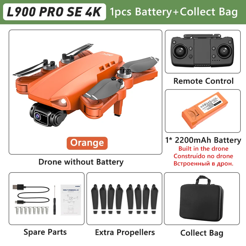 L900 Pro SE MAX GPS Drone 4K Professioneel Met Camera WIFI 360 Obstakel vermijden FPV Borstelloze Motor RC Quadcopter Mini Drone