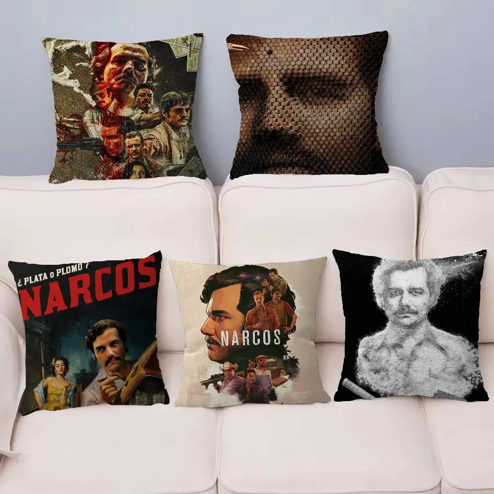 المسلسل التلفزيوني N-Narcos مكتب وسادة المخدة غطاء وسادة السيارة 45X45CM قطني المخدة أريكة غطاء وسادة #1