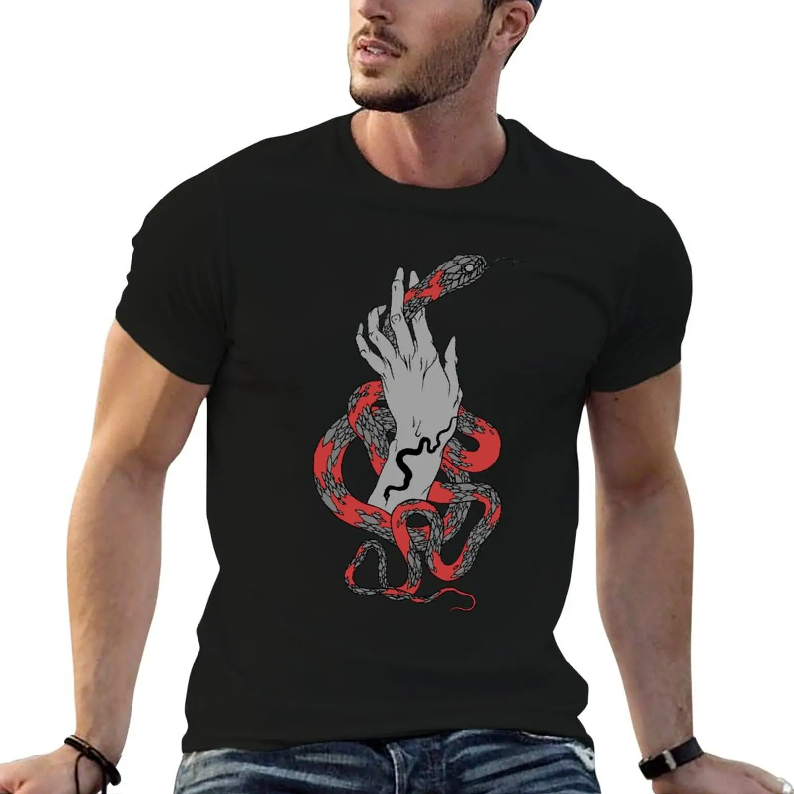 Hand and RedSnake T-Shirt Labor Work Casual T-Shirt