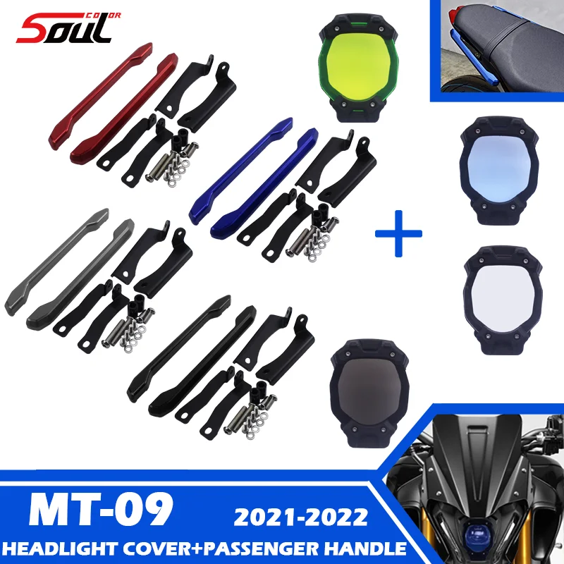 

Motorcycle Sport Headlight Protector Cover Guard Passenger Handle Fits For YAMAHA MT09 SP 21-22 MT-09 2021 2022 FZ09 FZ-09
