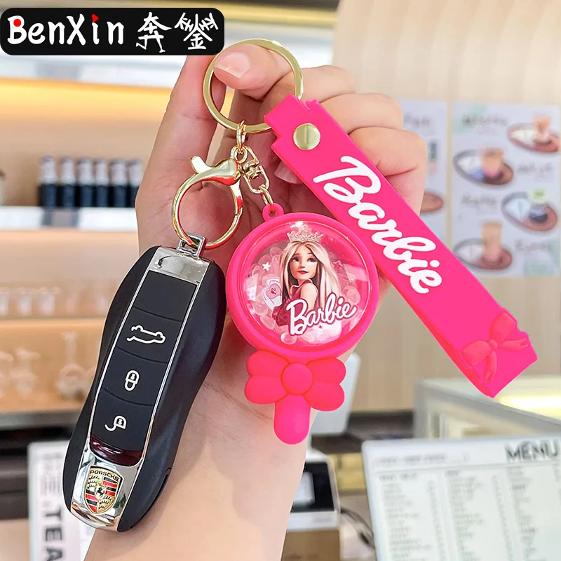 Miniso Llaveros de aromaterapia de dibujos animados, perchas para automóviles, lindos bolsos para niñas, llaveros, colgantes, regalos de promoción en el suelo