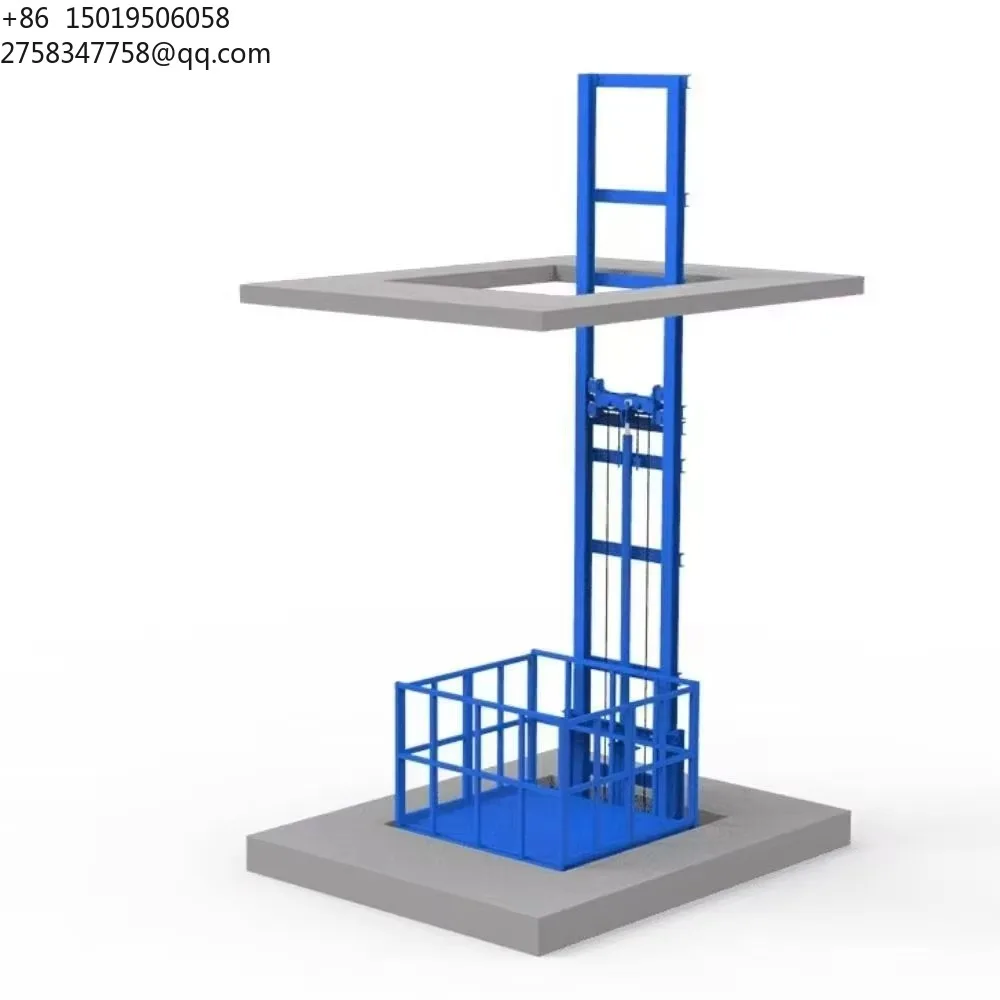 Factory Hydraulic Cargo Elevator for Small Goods Lift New Steel Warehouse Electric Wire Rope Hoist for Home Use