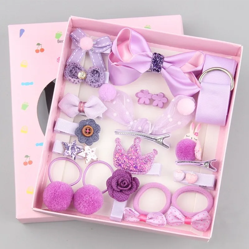 إكسسوارات الشعر 18 قطعة من أغطية الرأس للفتيات الصغيرات اللطيفة على شكل أميرة كوريا الجنوبية ومشبك شعر على شكل فراشة