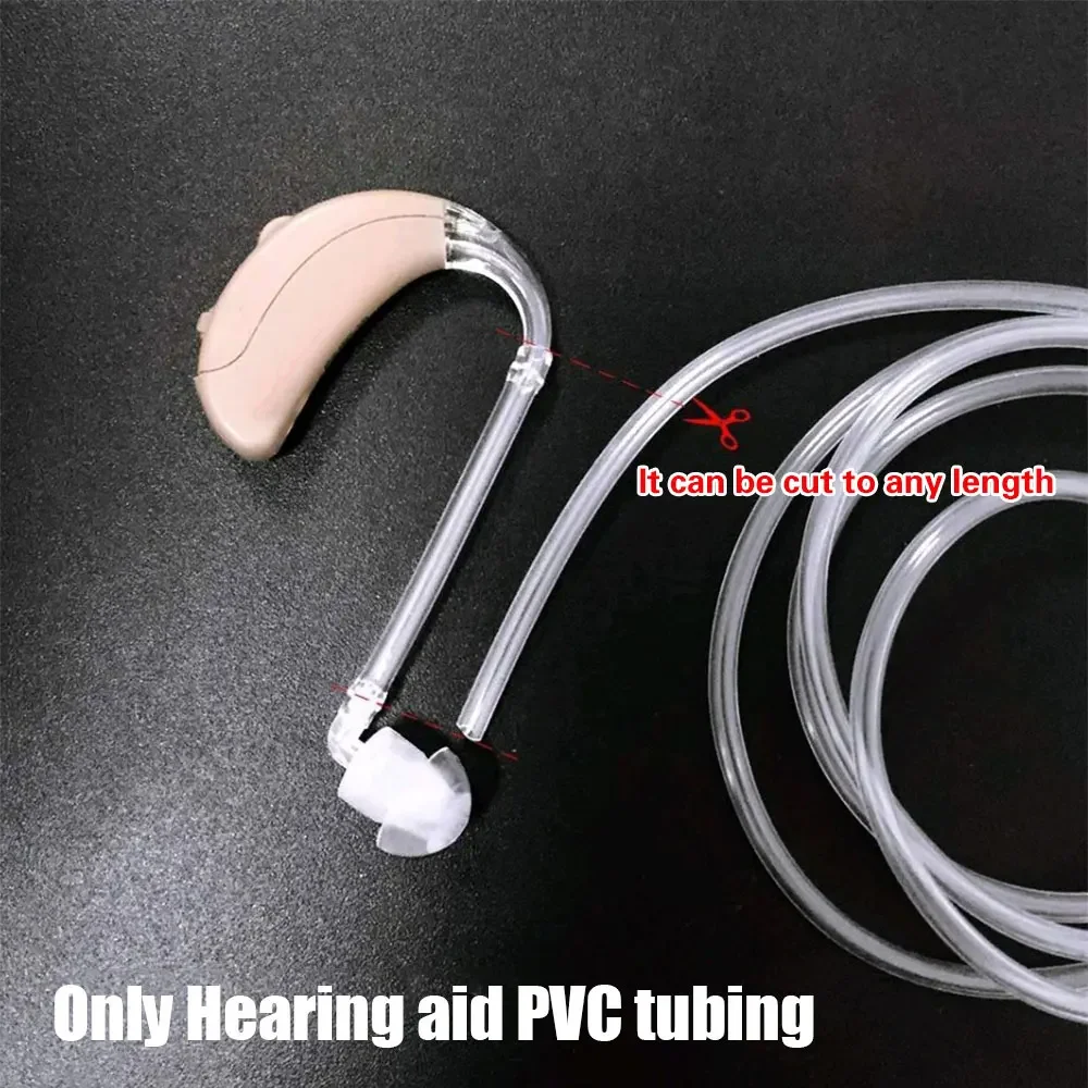 1pc BTE Hearing Aid Replaceable Earmold Tube Transparent PVC DIY Earphones Hearing Aid Tube Trimmable Earmoulds Tube Tool