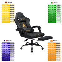 Symino Gaming Chair in Racing Style, Office Chair with Footrest &Adjustable Armrests, 200 kg Load Capacity