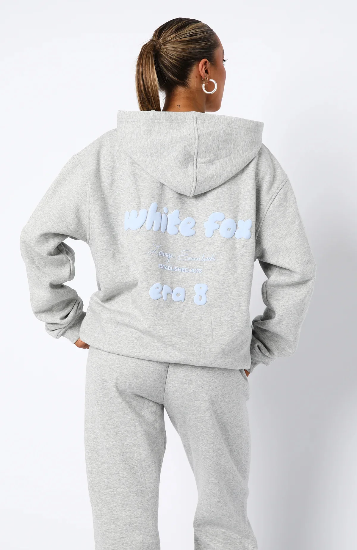 Women's Hoodies Sets 2024 Spring Fleeced Letters Printing Loose Hooded Two Piece Sweatpants Jogger Pants Set Sweatsuit Tracksuit