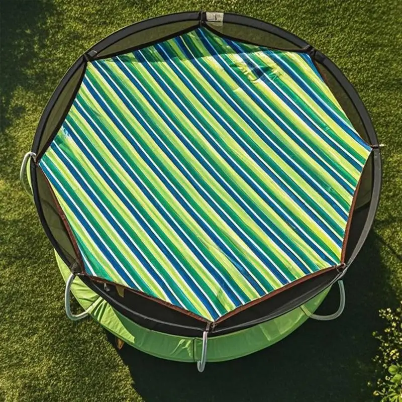 12/14/15/16ft Trampoline Cover Sun-Protection Trampolines Sunshade Waterproof Accessories for Outdoor Backyard Playground
