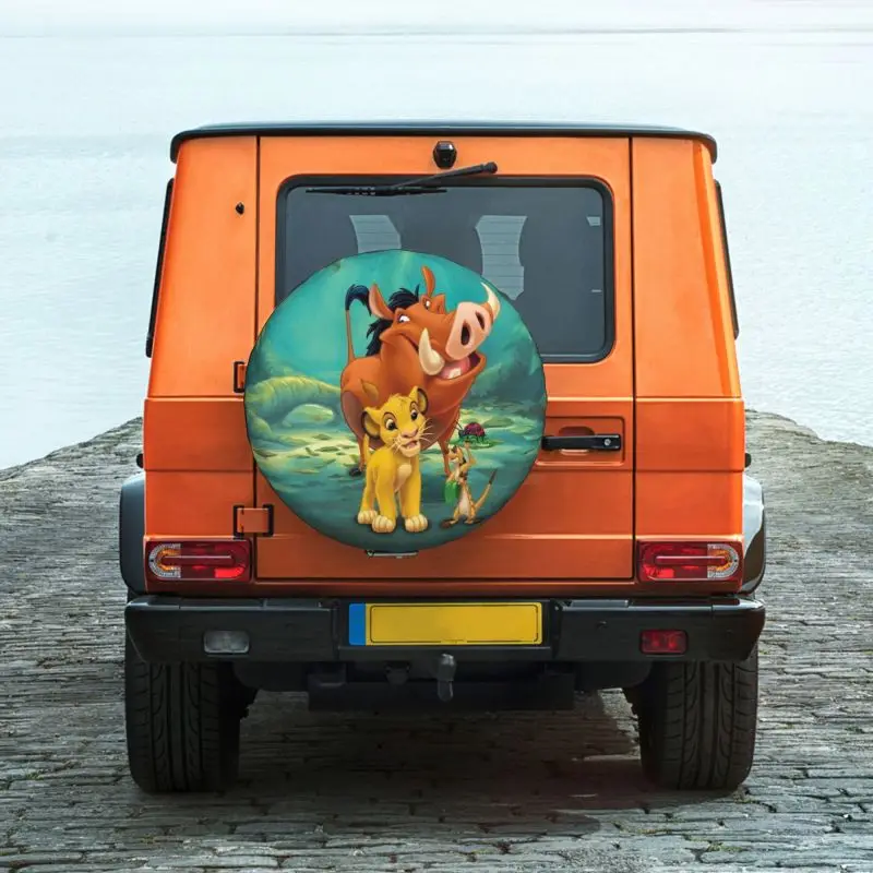 Custom The Lion King Simba Tire Cover 4WD 4x4 RV Cartoon Movie Spare Wheel Protector for Honda CRV 14