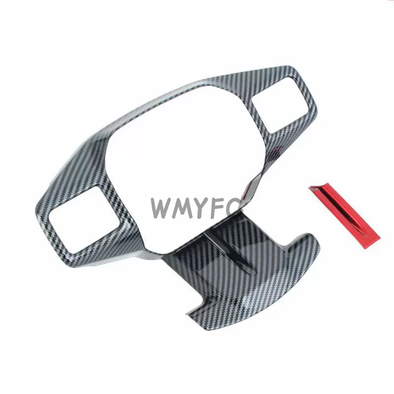 Carbon Fiber Style Steering Wheel Trim Cover For Toyota RAV4 2026 / Wildlander ABS Anti-Scratch Center Console Decor Protector