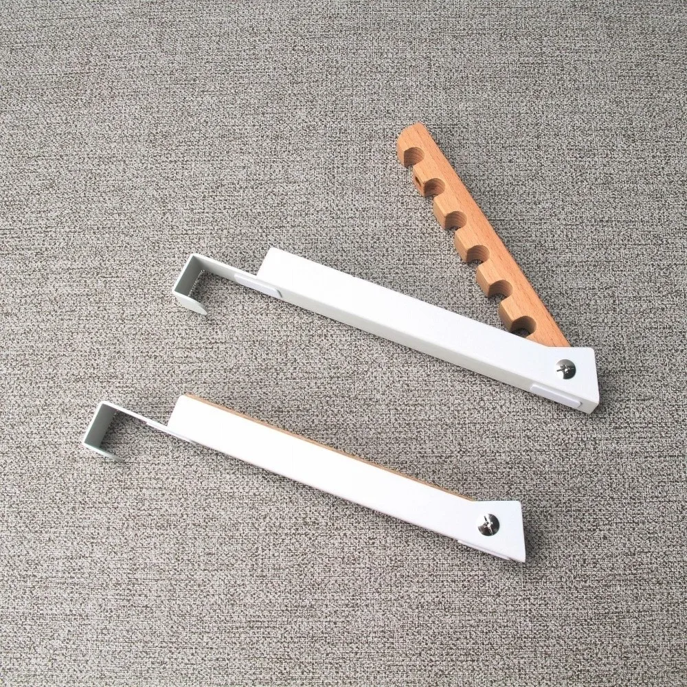 Collapsible Over The Door Hanger Wooden Multi-Purpose Clothes Drying Rack 6 Slots Space Saving Clothing Hanger Hook for Travel