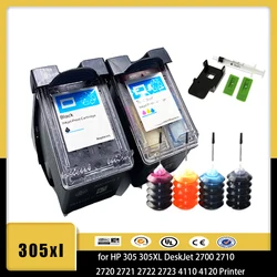 305XL Refilled Ink Cartridge Replacement for HP 305 XL HP305 DeskJet 2710 2720 4110 4120 4130 ENVY 6010 6020 6030 6420