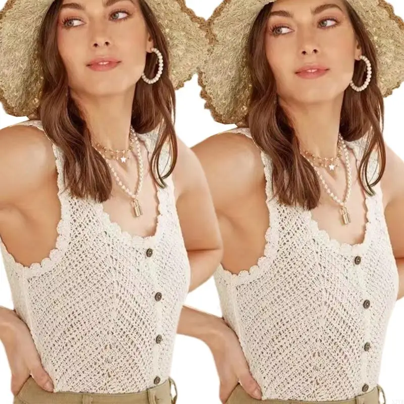 N7YF zomer gehaakt Camisole voor vrouwen voor tanktops sling mouwloos vest camis