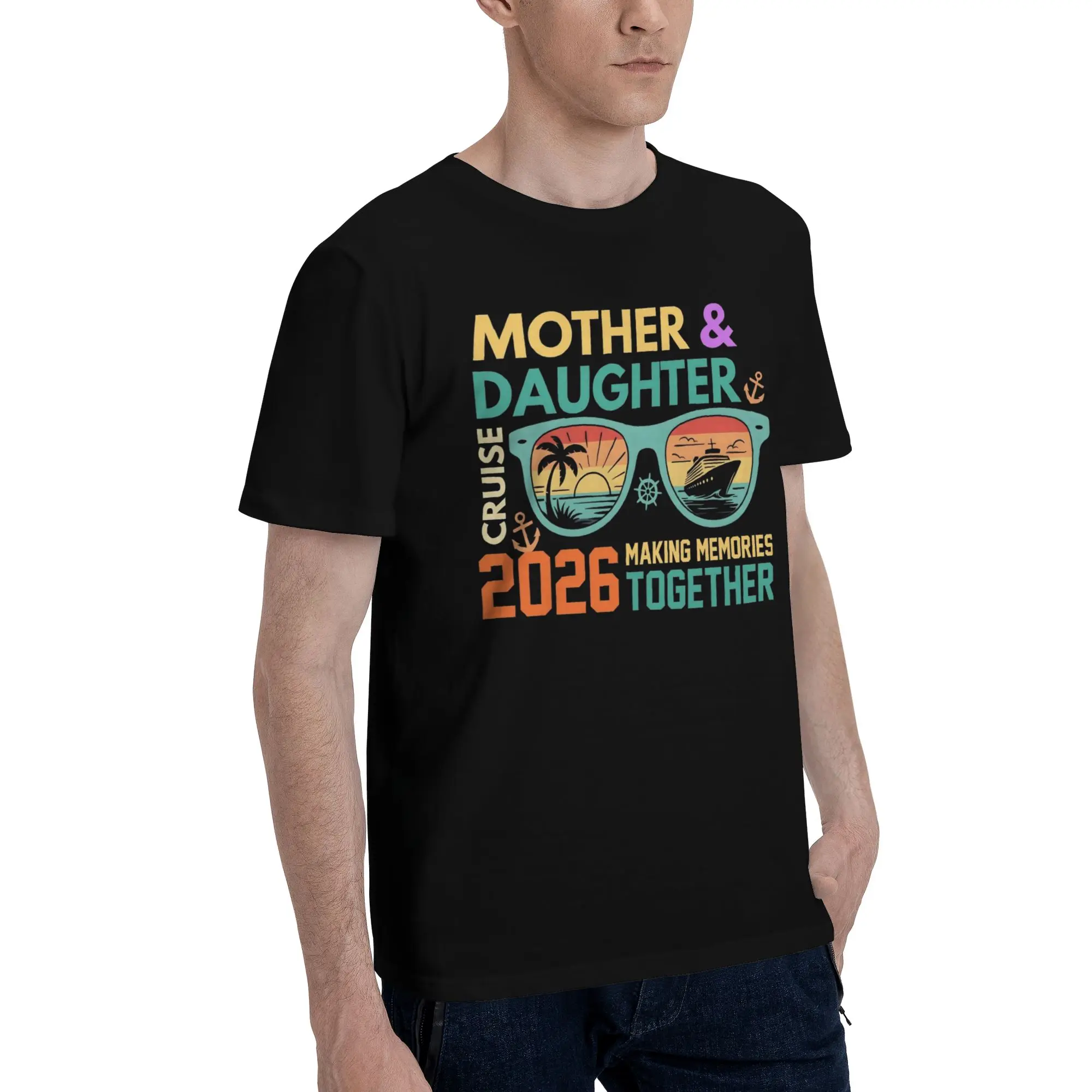 Men Women Print Family Cruise 2026  T Shirt Tee Pure Cotton Making Memories Together T-shirts Clothes