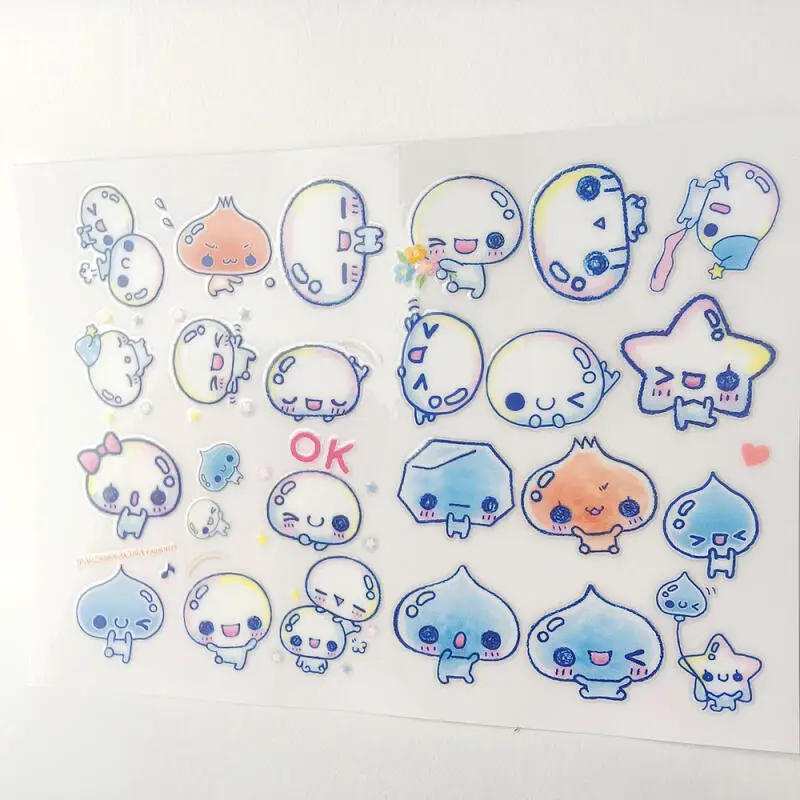 

Water Droplets Bubble Hollow Tear Off The Film and Leave A Picture Cup Car Decoration Stickers Transfer Printing Crystal Label