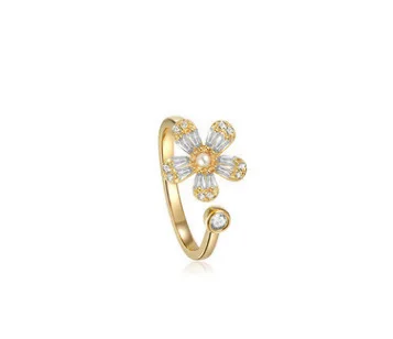 Exquisite Butterfly Butterfly Five-Pointed Star Opening Ring 925 Sterling Silver Elegant Party Birthday Jewelry Gift
