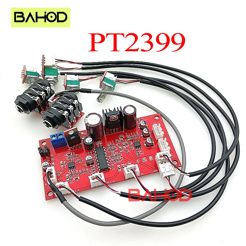 BAHOD DC 7V 24V PT2399 Digital Microphone Amplifier Board Karaoke Plate Reverb Preamplifier Reverberator