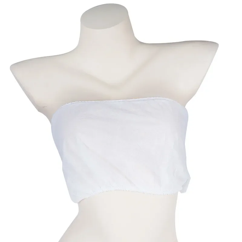 50 Pcs Beauty Salon Massage Chest Wraps Non-Woven Fabric Bras Sauna SPA Disposable Bras Sauna Underwear image 5