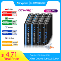 CITYORK 1.2V AAA NIMH Rechargeable Battery 3A NI-MH Rechargeable AAA Batteries With Battery Box For Remote Control Mouse Toys