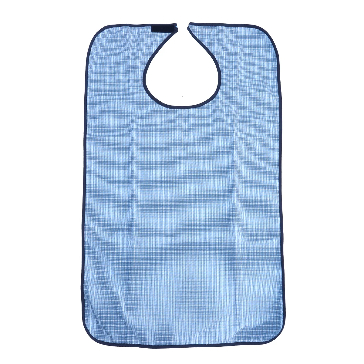 

Adult Waterproof Bib Double Layer Plaid Design Mealtime Clothing Protector For Elderly Incontinent Patients Drip Proof
