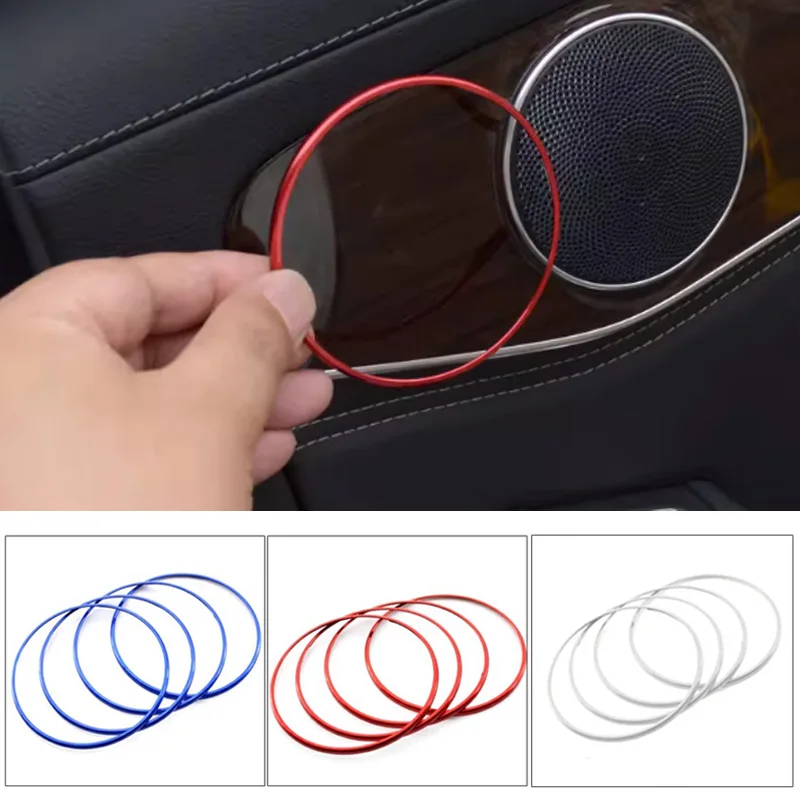 4PCS/Set Car Audio Speaker Car Door Loudspeaker Trim Ring Fit For Mercedes Benz C Class W205 E Class W213 GLC Class X253