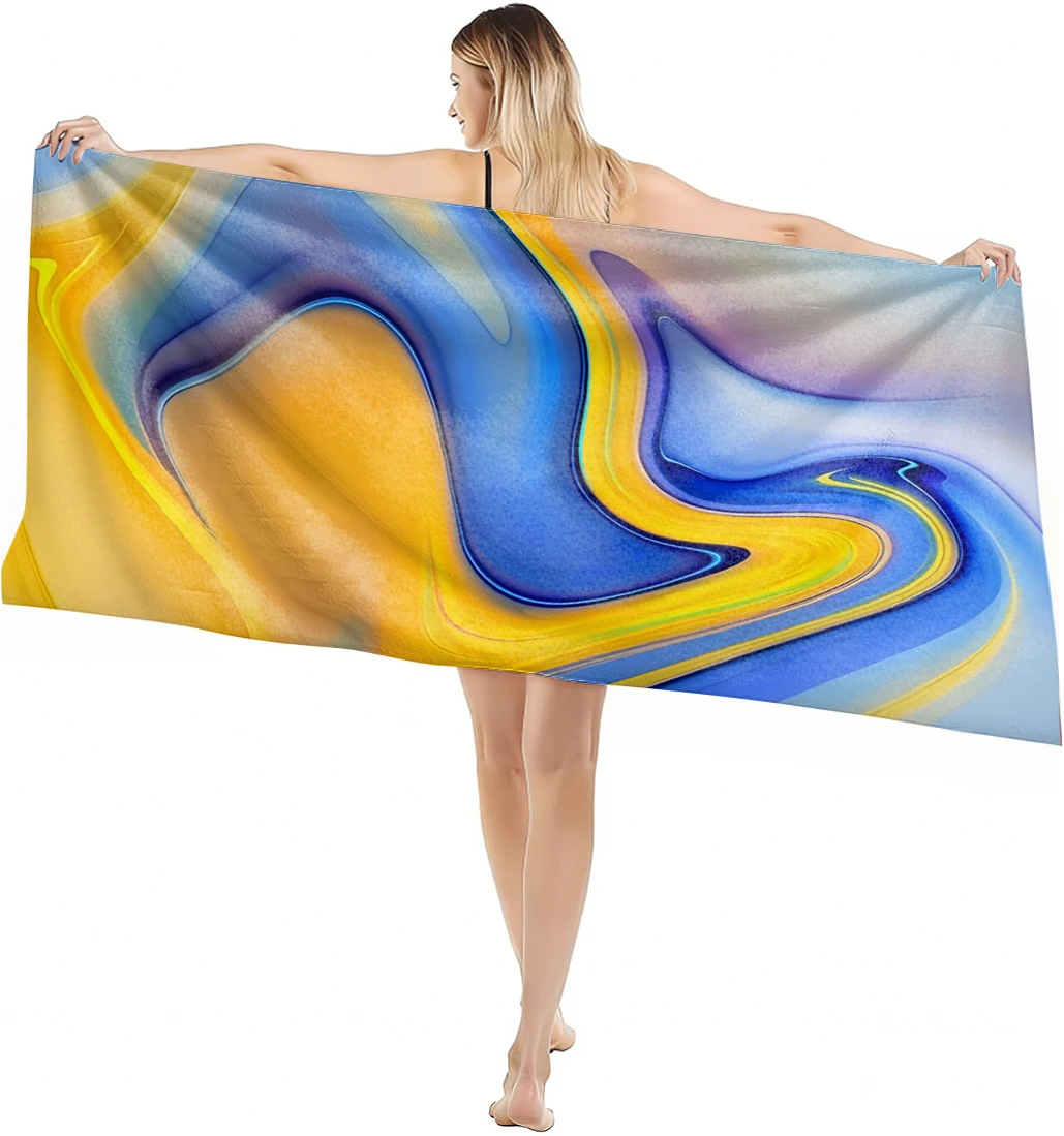 1PC Towel Fantasy marble pattern for family or friends Gifts Quick-Dry Beach Towel For Yoga Tourism Beach GYM Camping Swimming