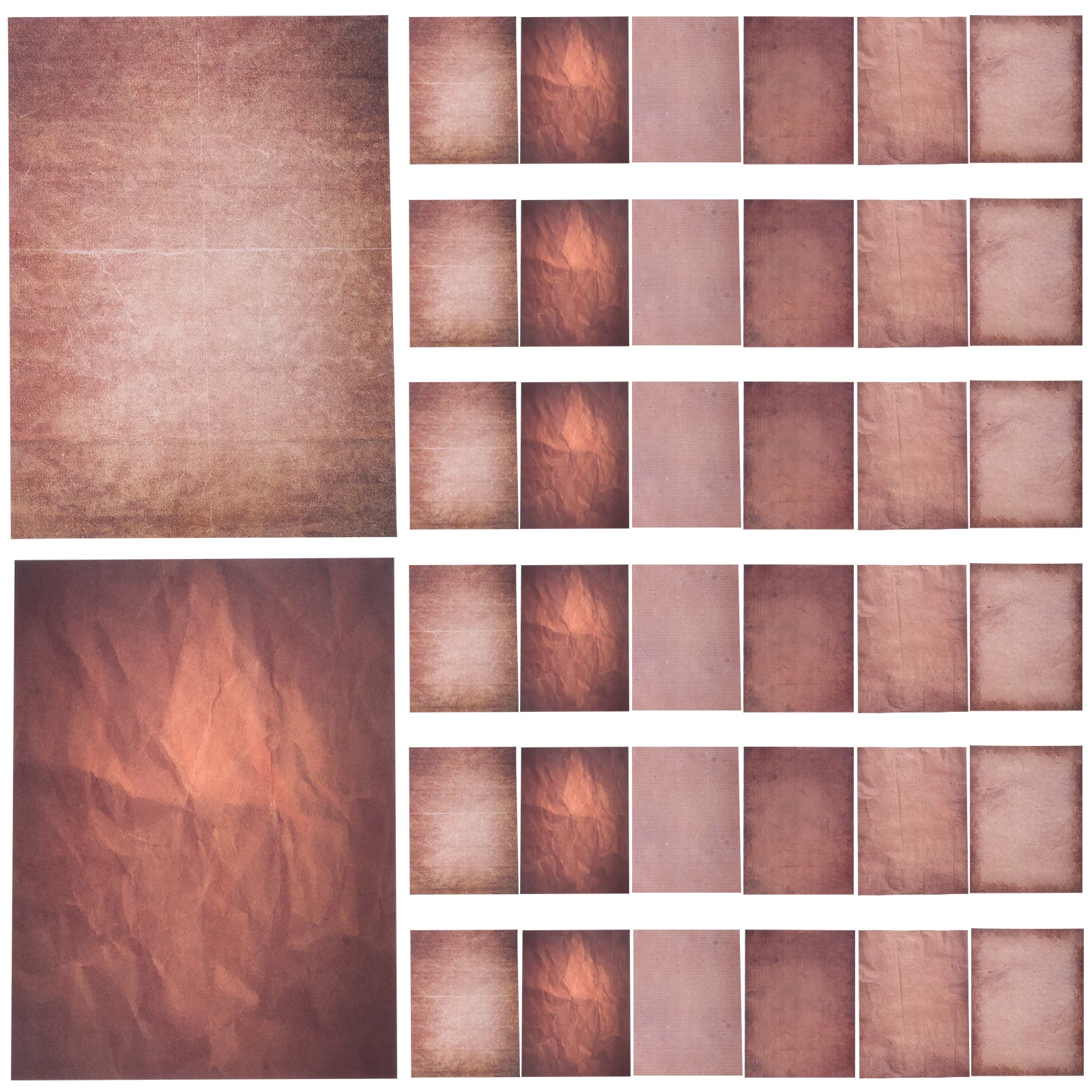 

48 листов винтажной бумаги для письма, двусторонняя, для печати, коричневая пергаментная бумага, канцелярские принадлежности для скрапбукинга и журналов