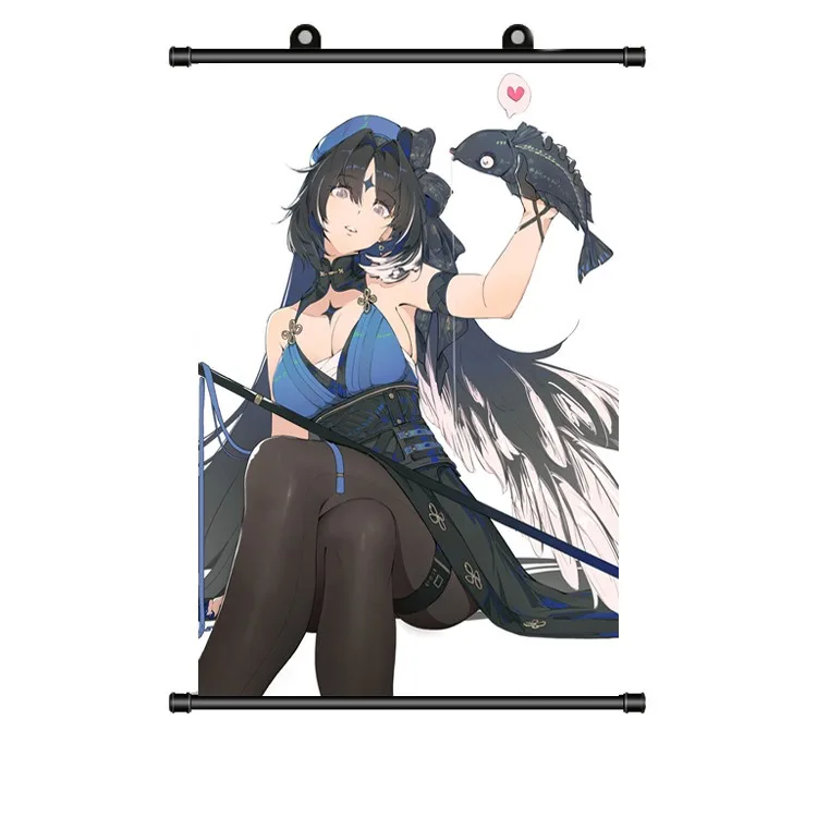 Game Wuthering Waves YUANWU Jiyan Yangyang Stof Wandrol poster Woondecoratie Wanddecoratie Geschenken Cosplay