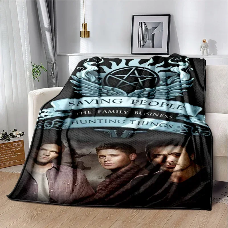 Supernatural join the hunt Throws Blanket Sofa Hiking Picnic Super Soft Quilt Fashion Bed Thermal Flannel Blanket birthday gift