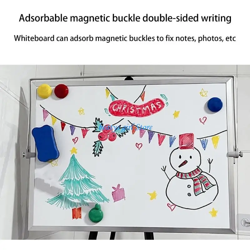 C7AB Set Papan Tulis Magnetik 40X30Cm Area Dua Sisi untuk Kantor Kelas Rumah