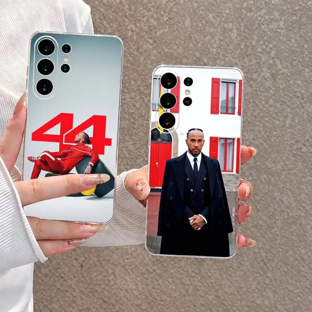 Top racer L-Lewis Hamilton gift Phone Case Transparent Silicone Soft For Samsung S25,S24,S21,S22,S23,S30,Ultra,S20,Plus,Fe