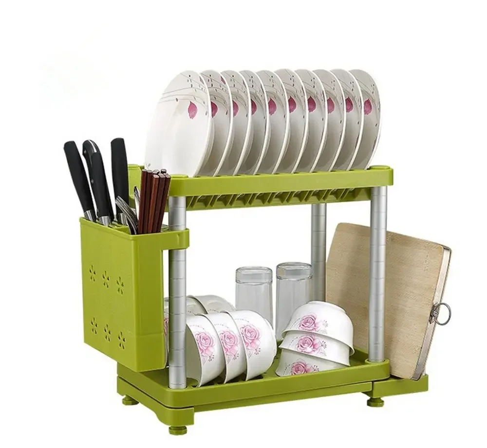 Kiso ABS Plastic Kitchenware Double-layer Storage Holder Household Dish Rack