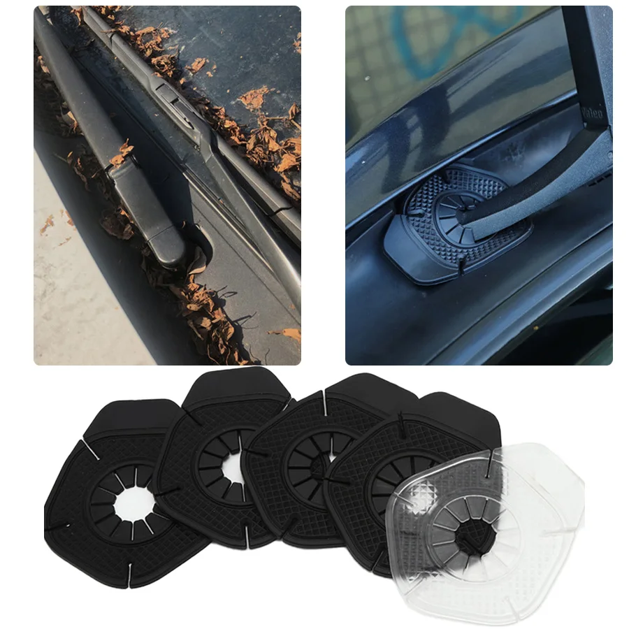 Car Wiper Protective 2pcs Car Windshield Wiper Hole Silicone Protective Cover Dust proof Sleeve Leaves Debris Prevention Cover