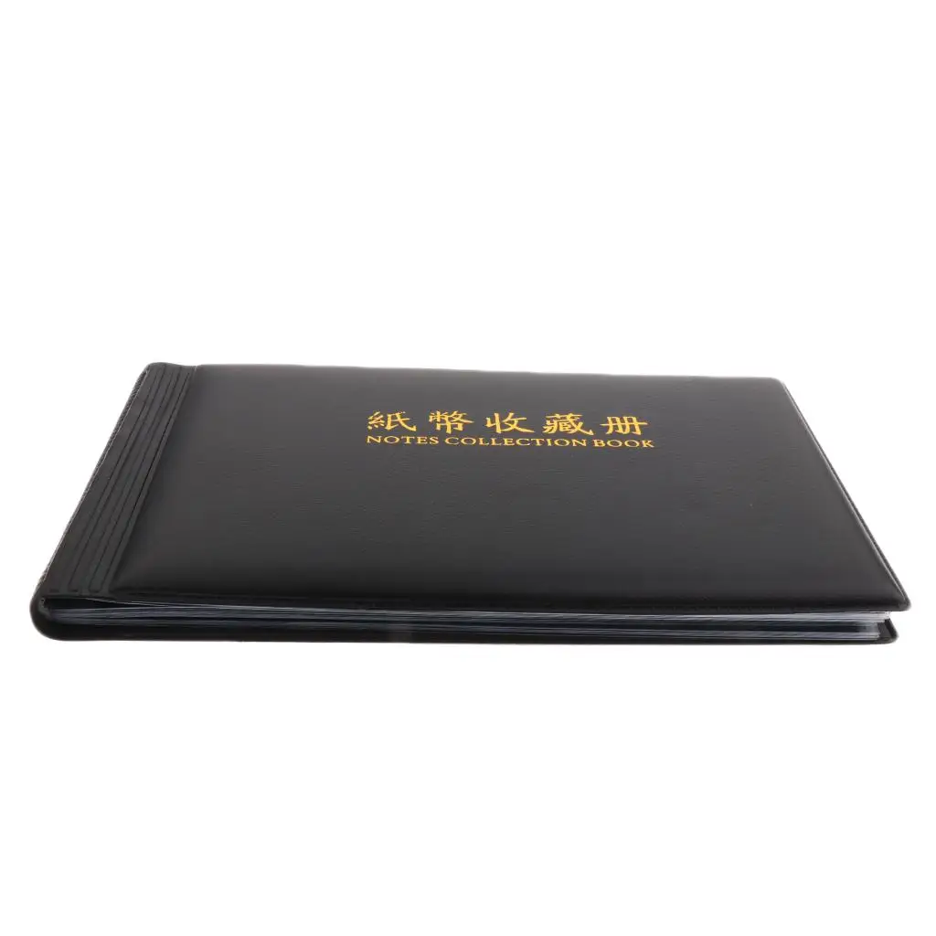 Banknote Album PU Leather Money Collection Book 30 Page Banknotes Holder for Collectors Storage Display