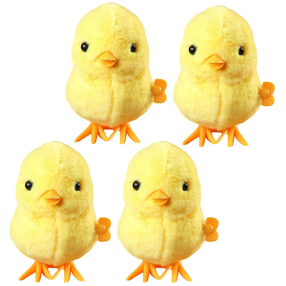 

Набор из 4 заводных куряток-попрыгунчиков: интерактивные ходячие курицы для вечеринок, забавные подарки для детей, декор для игровой комнаты, игрушки-животные