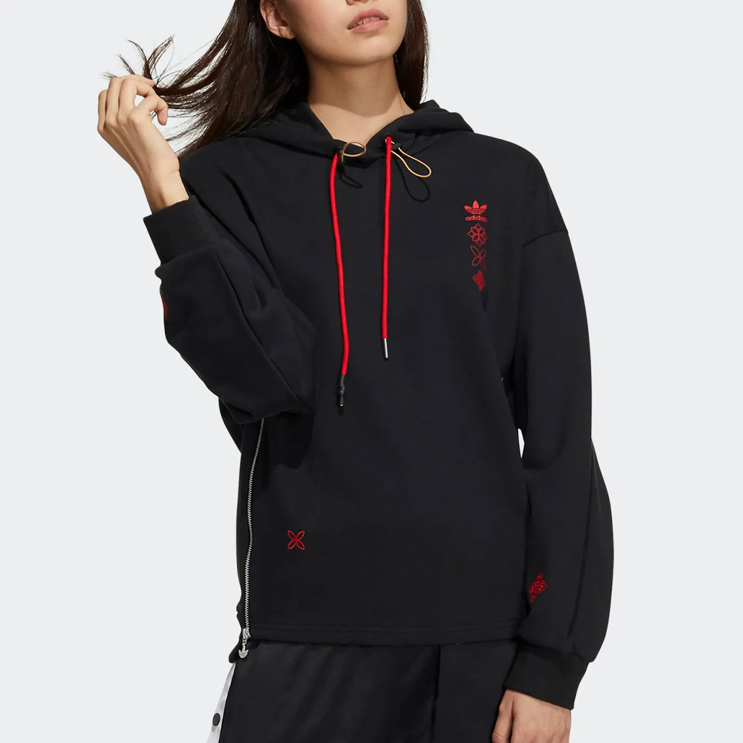 Adidas genuine clover CNY tiger year new year women's hooded sweatshirt HD0334