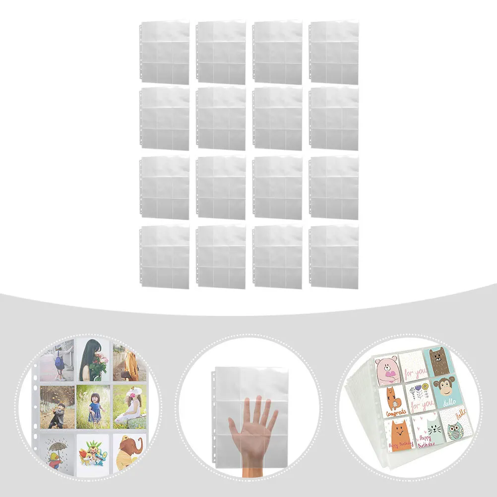 

20pcs Photo Album Inner Page Refillable Sleeves For Photo Book Transparent Pages Wedding Graduation Gift Blinder Album