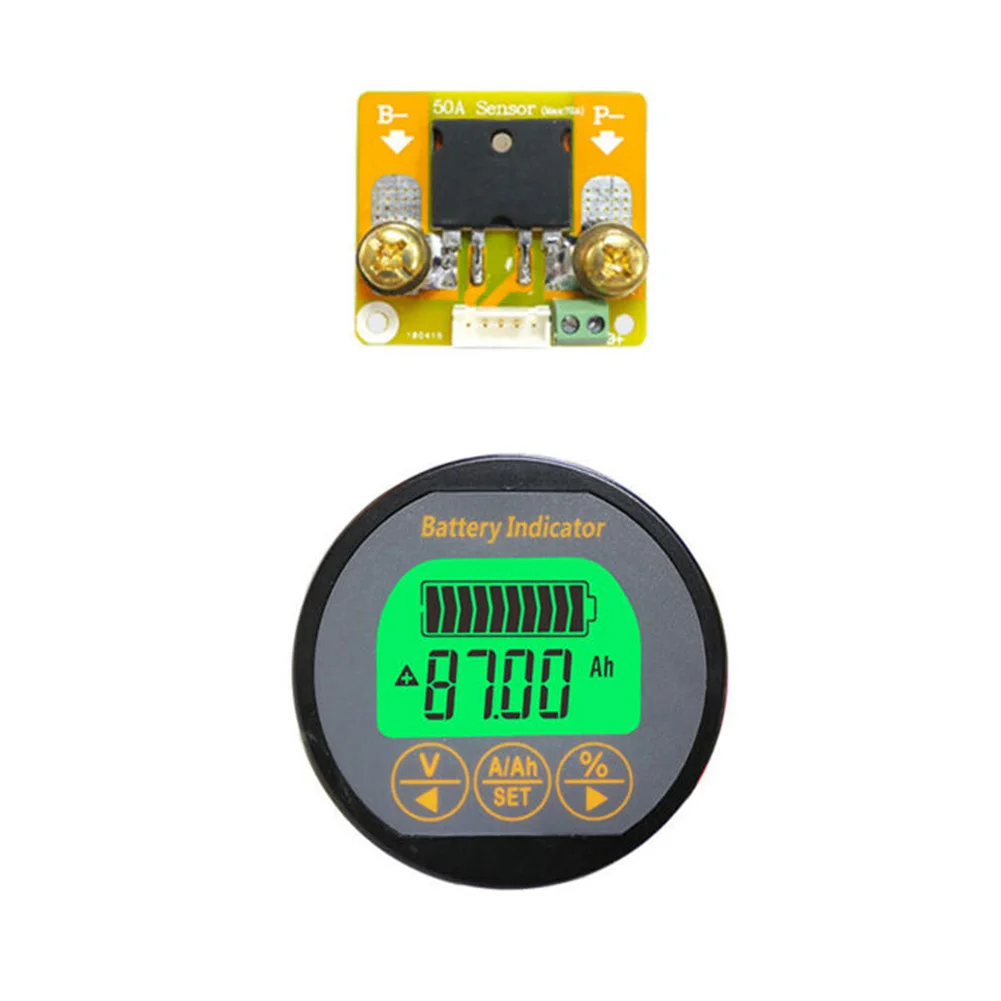 

New Practical Battery Monitor Voltmeter SOC Tester Voltmeter With 2m Cable 0-350A AMP Capacity Current Sampler