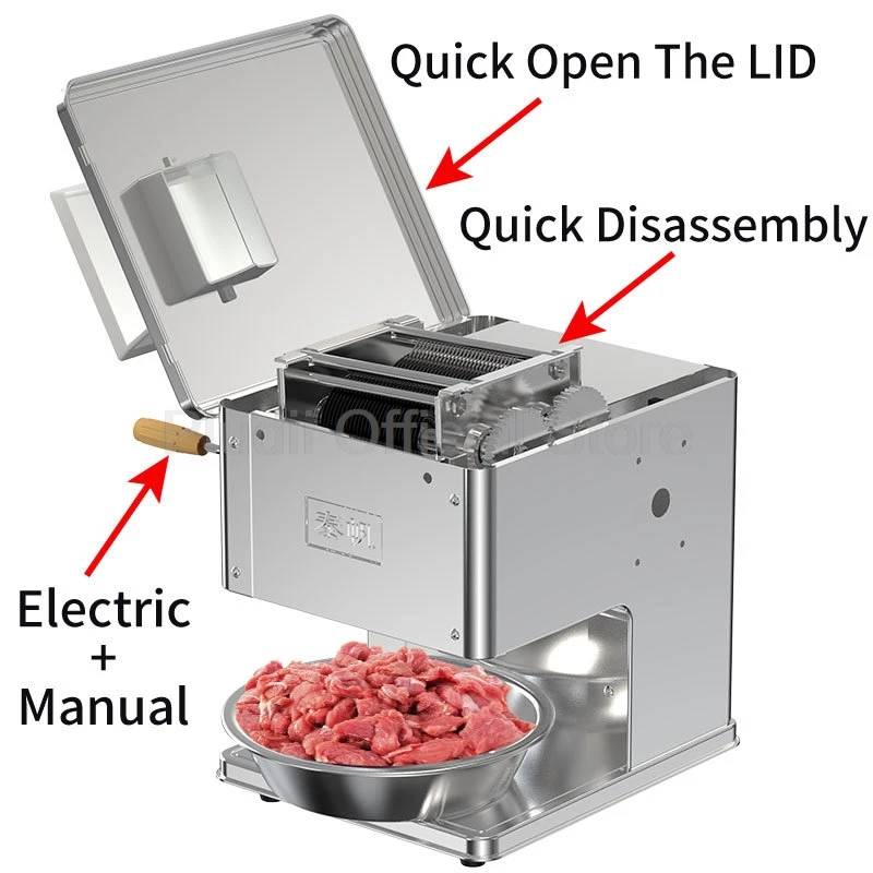 Elektryczna krajalnica do mięsa automatyczna krajalnica wielofunkcyjna krajalnica ze stali nierdzewnej krajalnica do mięsa ryby warzywa maszynka do