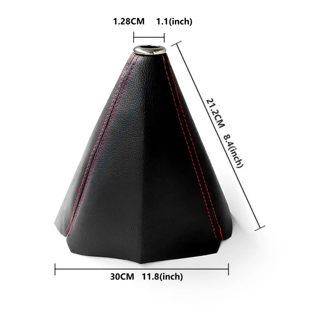 Universal PU Leder Auto Schaltknauf Schaltkragen Auto Lkw Manuelle Stick Shifter Kofferraum Abdeckung Gamasche Schwarz Weiß Rot Auto Innen
