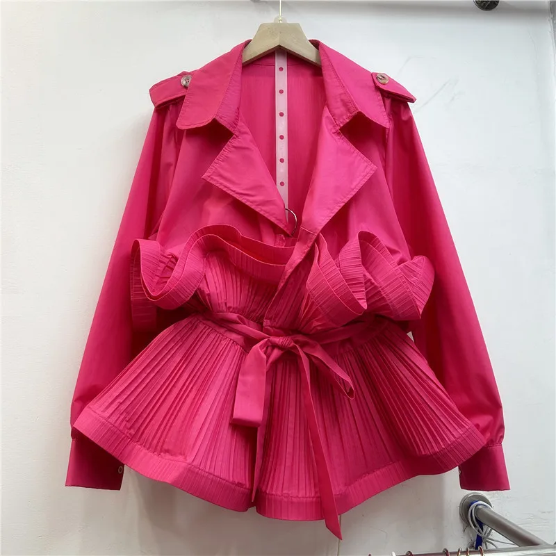 

Women Blouses Sashes Cardigan Shirts Spliced Solid Long Sleeve Blouse Turn Down Collar Pockets Loose Fit Shirts High Street