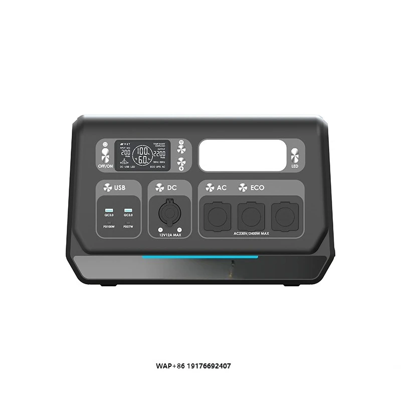 

2400w Portable Home Solar Power Bank Station Lithium Outdoor Solar Generator